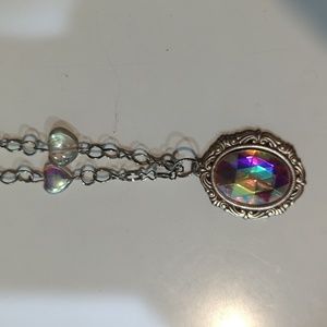 Iridescent bead necklace